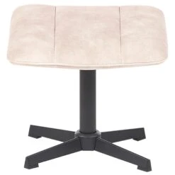 LIA - Fauteuil Met Hocker - Beige - Fluweel -Leenbakker Winkel 49b599c778d744e4953e116d5052722c