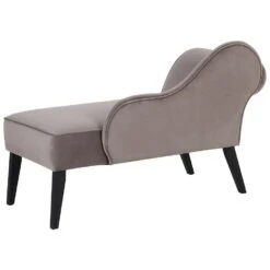 BIARRITZ - Chaise Longue - Grijs - Linkerzijde - Fluweel -Leenbakker Winkel 49d3d56d16df42ef9c7ce5c96304fa34