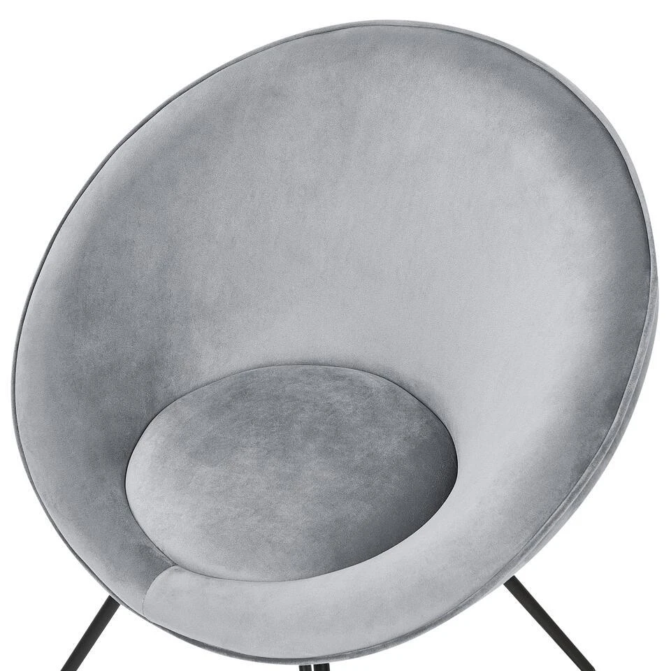 FLOBY II - Fauteuil - Grijs - Fluweel 7 FLOBY II - Fauteuil - Grijs - Fluweel - Afbeelding 7