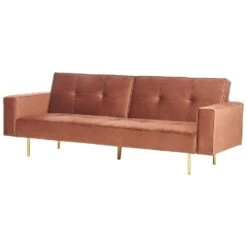 VISNES - Slaapbank 3-zits - Goudbruin - Fluweel 16 VISNES - Slaapbank 3-zits - Goudbruin - Fluweel -Leenbakker Winkel 5052e7d300384fe4954a20bea2fbc2dc