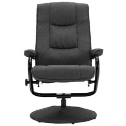 VidaXL Fauteuil Verstelbaar Met Voetenbankje Stof Donkergrijs -Leenbakker Winkel 50f1a56aa5464da881db44ee1c2103fc
