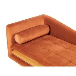 GONESSE - Chaise Longue - Oranje - Fluweel -Leenbakker Winkel 523299b41a6a4f34a1832aff9371069f