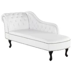 NIMES - Chaise Longue - Wit - Linkerzijde - Kunstleer -Leenbakker Winkel 53711873715c43358e3243278533a729