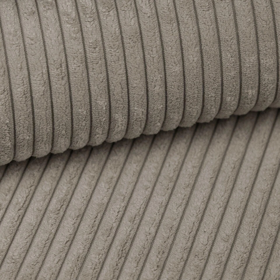 Meubella - Hoekbank Nicoreta - Bruin Ribstof - Links 5 Meubella - Hoekbank Nicoreta - Bruin Ribstof - Links - Afbeelding 5