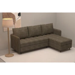 Lindhus - Bank Met Chaise Longue Omkeerbaar In Stof Bruin -Leenbakker Winkel 55317d71cc9d4220831acd58fb25c089