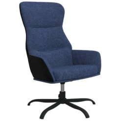 VidaXL Relaxstoel Met Voetensteun Stof Blauw -Leenbakker Winkel 553caefc2c474f2095bb26962563cfbe