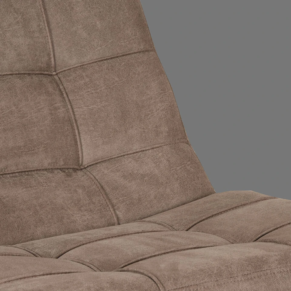 LABEL51 Fauteuil Alvar - Taupe - Micro Suede - 57x53x83 Cm 5 LABEL51 Fauteuil Alvar - Taupe - Micro Suede - 57x53x83 Cm - Afbeelding 5