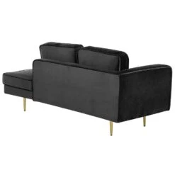 MIRAMAS - Chaise Longue - Zwart - Linkerzijde - Fluweel -Leenbakker Winkel 56a2078c254f44f6b519bf9fd63df9ec