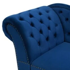 NIMES - Chaise Longue - Blauw - Linkerzijde - Fluweel -Leenbakker Winkel 578fbc43e0a7432f961be42f05eef629