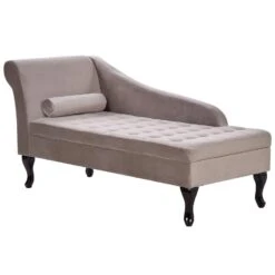 PESSAC - Chaise Longue - Taupe - Linkerzijde - Fluweel -Leenbakker Winkel 580156341ba64790ab197c7db4ef8ba3