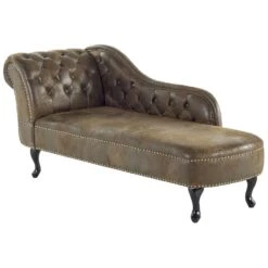 NIMES - Chaise Longue - Bruin - Linkerzijde - Kunstsuède -Leenbakker Winkel 580540783f824bdb9da94f31bd7feee3