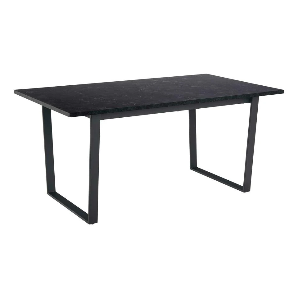 Sohome Eettafel Sheetal - 160 X 90cm - Zwart Marmerlook 2 Sohome Eettafel Sheetal - 160 X 90cm - Zwart Marmerlook - Afbeelding 2