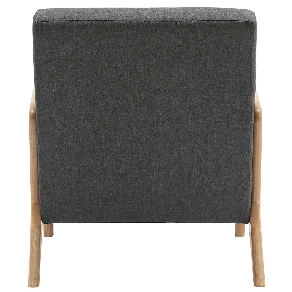 CLP Fauteuil Hibbing Natura Frame - Hout - Donkergrijs 7 CLP Fauteuil Hibbing Natura Frame - Hout - Donkergrijs - Afbeelding 7