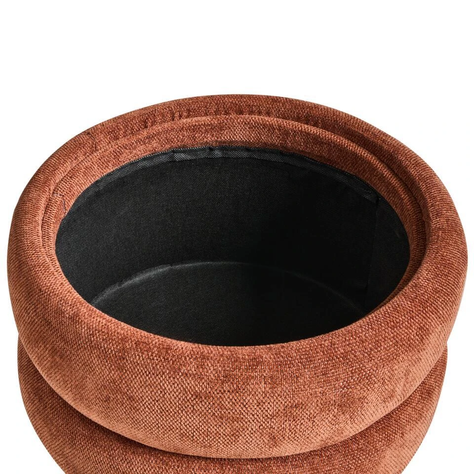 HAWLEY - Poef - Goudbruin - Chenille 9 HAWLEY - Poef - Goudbruin - Chenille - Afbeelding 9