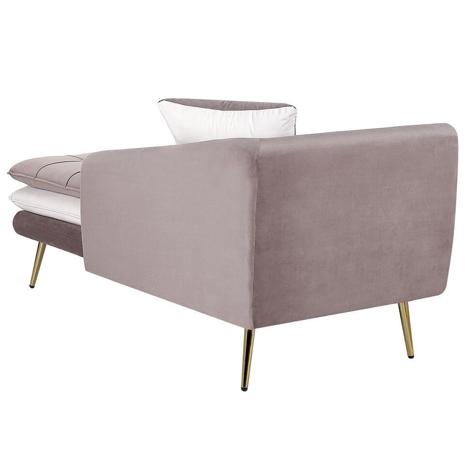 GONESSE - Chaise Longue - Bruin - Linkerzijde - Polyester 7 GONESSE - Chaise Longue - Bruin - Linkerzijde - Polyester - Afbeelding 7