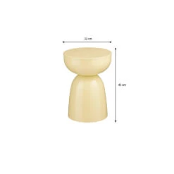Mica Decorations Elliot Bijzettafel - H45 X Ø32 Cm - IJzer - Beige -Leenbakker Winkel 5fb91329388f4cc79c8fc37be3a189b0