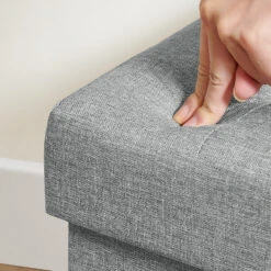 Poef - Opvouwbaar - Met Poten - Stof - 38 Cm - Lichtgrijs -Leenbakker Winkel 6008083c8fbc4c6e9fe00ae0bbff0b72