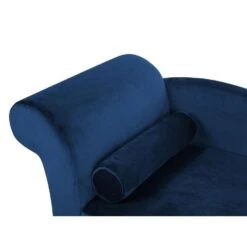 LUIRO - Chaise Longue - Blauw - Linkerzijde - Fluweel -Leenbakker Winkel 61032572aecc409fab38950a2f1fc8ab
