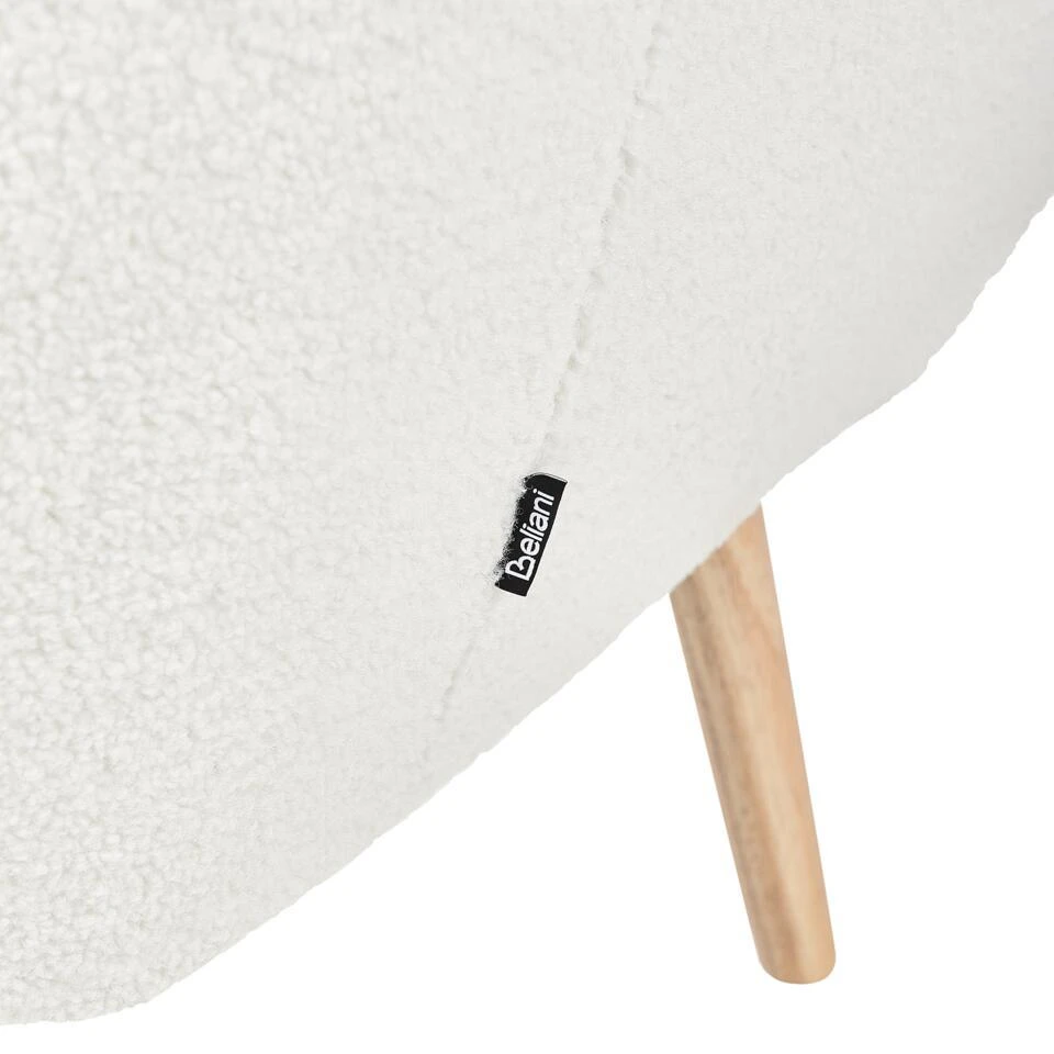 DRAMMEN - Chesterfield Fauteuil - Wit - Bouclé 11 DRAMMEN - Chesterfield Fauteuil - Wit - Bouclé - Afbeelding 11