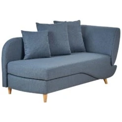 MERI II - Chaise Longue Met Opbergruimte - Blauw - Rechts - Fluweel -Leenbakker Winkel 61dc99ce93664d2ba1133eb7535a1eee