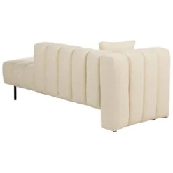 LANNILS - Chaise Longue - Beige - Linkszijdig - Fluweel -Leenbakker Winkel 622148af128c41e09fb302b9ec7e77b8