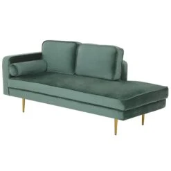 MIRAMAS - Chaise Longue - Groen - Linkerzijde - Fluweel -Leenbakker Winkel 62b00bf5638a4102a7eb1dea31c3b86d