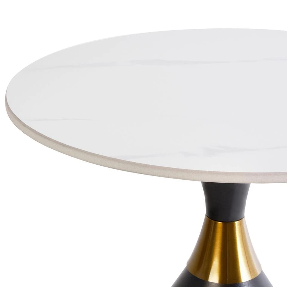 ITUNA - Bijzettafel - Gebroken Wit - Gesinterde Steen 5 ITUNA - Bijzettafel - Gebroken Wit - Gesinterde Steen - Afbeelding 5