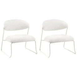 KOLSVA - Set Van 2 Fauteuils - Gebroken Wit - Polyester -Leenbakker Winkel 637429c3bfce494b839e00f54459eb25