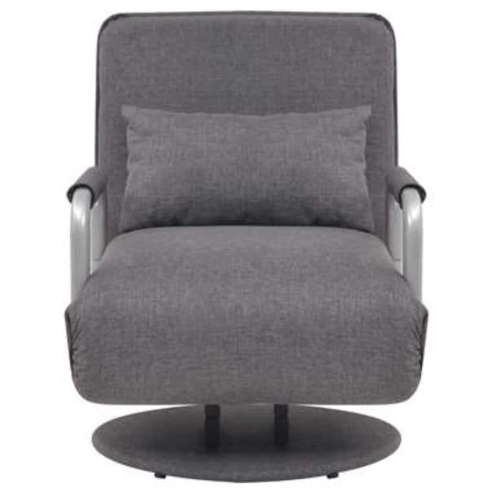 VidaXL Draaistoel En Slaapbank 60x75x80 Cm Lichtgrijs 3 VidaXL Draaistoel En Slaapbank 60x75x80 Cm Lichtgrijs - Afbeelding 3