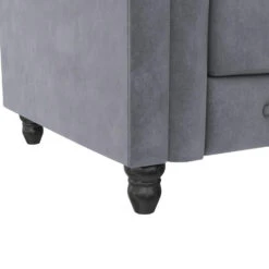 Felix - Fauteuil Chesterfield In Antraciet Fluweel -Leenbakker Winkel 65c55db2e896452a9593b2e8edf34e9e