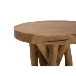 Beliani Bijzettafel MERRITT - Lichte Houtkleur Teakhout -Leenbakker Winkel 6646daf3d03a435eac2d8afb9713592c