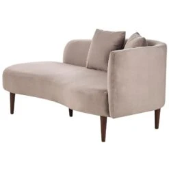 CHAUMONT - Chaise Longue - Taupe - Rechterzijde - Fluweel -Leenbakker Winkel 6730ba95e86c4f7b948ed07d84b913b7