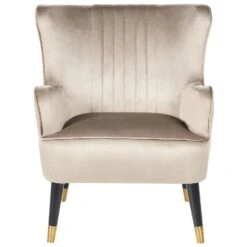 VARBERG - Fauteuil - Beige - Fluweel -Leenbakker Winkel 67fecd72cdc94bfbb98e683eaf3bb738