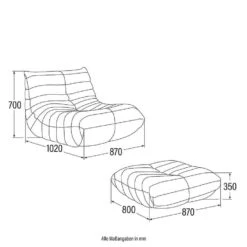 Merkloos HOME DELUXE Relax Fauteuil Met Kruk CHILL - Beige -Leenbakker Winkel 693f088a769f4fa7a3c9c0e066844b02