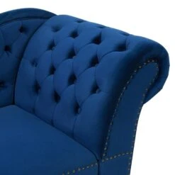 NIMES - Chaise Longue - Blauw - Rechterzijde - Fluweel -Leenbakker Winkel 6a8ff464a1194edd8395f9831830312e