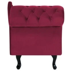 NIMES - Chaise Longue - Rood - Linkerzijde - Fluweel -Leenbakker Winkel 6be77c4d27874fc0a95279b126bd8be7
