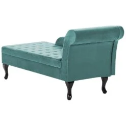 PESSAC - Chaise Longue - Groenblauw - Rechterzijde - Fluweel -Leenbakker Winkel 6ea19cd3b4a44e809036cdfaae1bedd8
