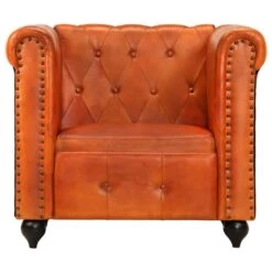 VidaXL Fauteuil Chesterfield-stijl Echt Leer Tan 6 VidaXL Fauteuil Chesterfield-stijl Echt Leer Tan -Leenbakker Winkel 6f8c24e6eb6742fd986b331c25cc40d5