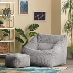 Icon Zitzak En Poef Morgan - Corduroy Zitzak - Grijs -Leenbakker Winkel 702612d5e80d4067865ec9bda5125eb0