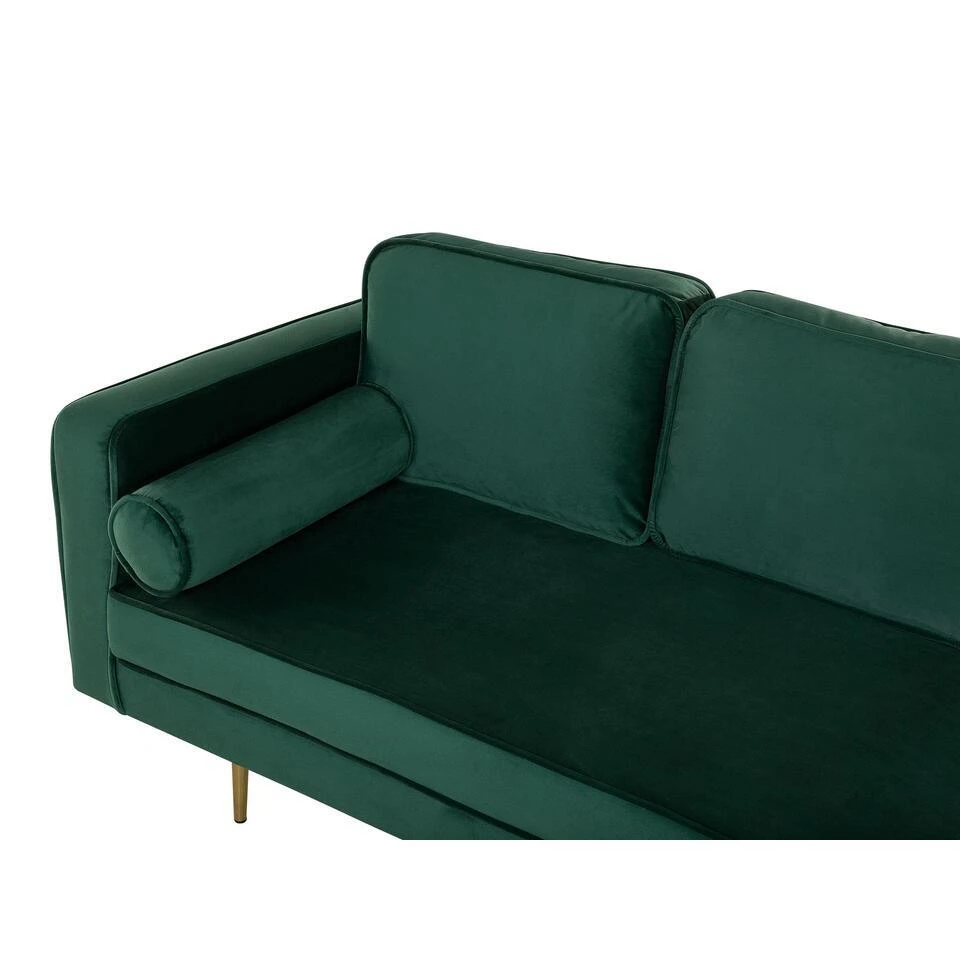 MIRAMAS - Chaise Longue - Smaragdgroen - Linkerzijde - Fluweel 6 MIRAMAS - Chaise Longue - Smaragdgroen - Linkerzijde - Fluweel - Afbeelding 6