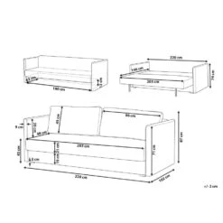 Beliani Driezitsbank - EKSJO Beige Fluweel -Leenbakker Winkel 70b1bc6eda7e4363b4cf06c86bf0c92a
