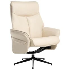 ERATO - Relaxfauteuil Met Voetenbank - Beige - Veganistisch Leer -Leenbakker Winkel 722e987dda304ae6a5ba82d54e47918e