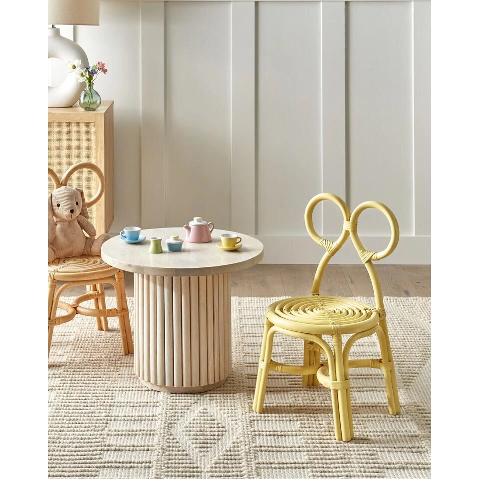 MIRTIA - Kinderstoel - Geel - Rotan 2 MIRTIA - Kinderstoel - Geel - Rotan - Afbeelding 2