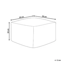 GAJAN - Buitenpoef - Zwart/Wit - 50 X 50 X 30 Cm - Synthetisch -Leenbakker Winkel 72c871618a2f41d596c6d951dab9d8e6
