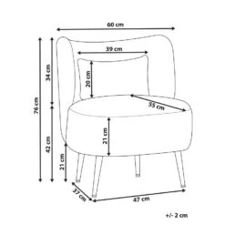 OTSBY - Fauteuil - Donkergroen - Bouclé -Leenbakker Winkel 73a2579ed7f845e3b1d64fa3fe75bd43