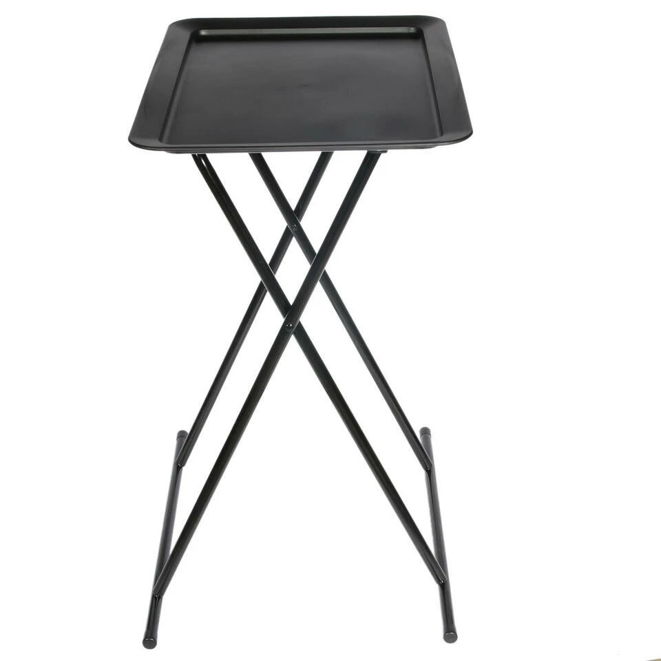 Home Deco Factory Bijzettafeltje - Metaal/kunststof - Zwart 2 Home Deco Factory Bijzettafeltje - Metaal/kunststof - Zwart - Afbeelding 2