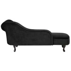 NIMES - Chaise Longue - Zwart - Rechterzijde - Fluweel -Leenbakker Winkel 74f72ed1af404908a548124dc3e93932