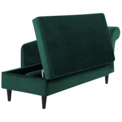 LUIRO - Chaise Longue - Groen - Rechterzijde - Fluweel -Leenbakker Winkel 75d48f05f5614617b194a5cee88d2697