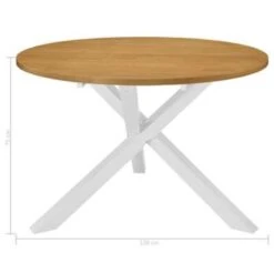 VidaXL Eettafel 120x75 Cm MDF Wit 7 VidaXL Eettafel 120x75 Cm MDF Wit -Leenbakker Winkel 779b689fd9fc4c54b58bedc3fab0235a