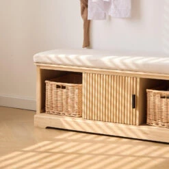 Houten Halbank Met 1 Deur En 2 Opbergvakken Met Beige Fluwelen 15 Houten Halbank Met 1 Deur En 2 Opbergvakken Met Beige Fluwelen -Leenbakker Winkel 783ff4c634b7435db9903b1cc0f1546d